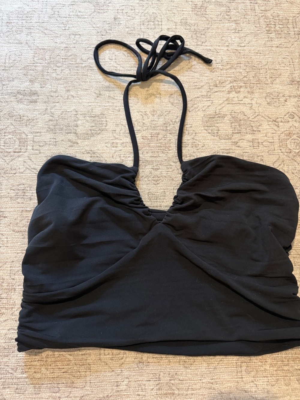 Abercrombie & Fitch Black Strapless Crop Top